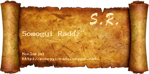 Somogyi Radó névjegykártya